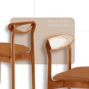 Ver imagem 3 de Sala de Jantar Mesa Flora 240cm Tampo Laminado Barril e 8 Cadeiras Noronha Premium Moderna Mobília