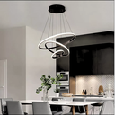 Ver imagem 2 de Luminária Led 80 Watts 3 Anéis 115cm Altura Ajustável Lustre Pendente Suspenso Teto Gimpo Kjdd-l-176
