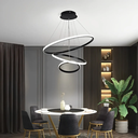 Ver imagem 4 de Luminária Led 80 Watts 3 Anéis 115cm Altura Ajustável Lustre Pendente Suspenso Teto Gimpo Kjdd-l-176