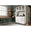 Ver imagem 3 de Kit de Cozinha Compacta Múltipla C- 6 Portas (3 C- Vidro) e 2 Gavetas 105cm Branco-preto -