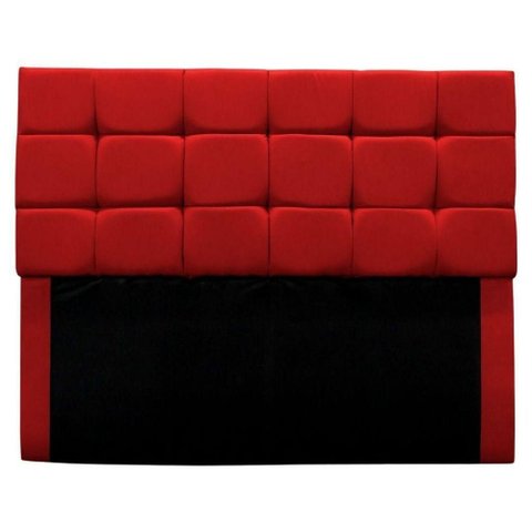 Cabeceira Cama Box Estofada Solteiro 90 Cm Clara Suede Vermelho