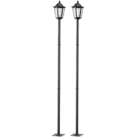 Kit 2 Postes para Jardim 1,71m Luminárias Iluminação Externa Bivolt Lente Fosca E27 Grega Dital