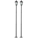 Ver imagem 1 de Kit 2 Postes para Jardim 1,71m Luminárias Iluminação Externa Bivolt Lente Fosca E27 Grega Dital