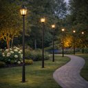 Ver imagem 4 de Kit 2 Postes para Jardim 1,71m Luminárias Iluminação Externa Bivolt Lente Fosca E27 Grega Dital