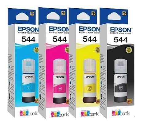 Kit 4 Cores Refil Originais Epson T544 544 65ml - 2