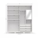 Ver imagem 3 de Guarda-Roupa Solteiro com Espelho 2 Portas de Correr B572 Kappesberg