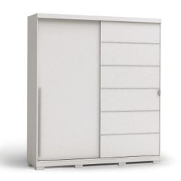 Guarda-Roupa Solteiro com Espelho 2 Portas de Correr B572 Kappesberg - 2 Guarda-Roupa Solteiro com Espelho 2 Portas de Correr B572 Kappesberg - 2