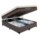 Ver mais imagens de Cama Box com Baú Casal Elegance Molas Ensacadas Tecido Cinza Royal