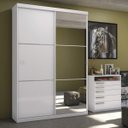 Ver imagem 1 de Guarda-Roupa Solteiro com Espelho 2 Portas de Correr S742 Kappesberg