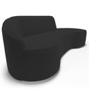 Ver imagem 7 de Sofá Living 2 Lugares 180cm Braço Esquerdo Mozart D06 Veludo Preto - Mpozenato