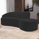 Ver imagem 2 de Sofá Living 2 Lugares 180cm Braço Esquerdo Mozart D06 Veludo Preto - Mpozenato