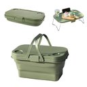Ver imagem 1 de Cesta Piquenique Tampa Vira Mesa Caixa Silicone Dobrável Camping Praia Pesca Cooler Bebidas Frutas