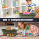 Ver imagem 4 de Cesta Piquenique Tampa Vira Mesa Caixa Silicone Dobrável Camping Praia Pesca Cooler Bebidas Frutas