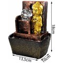 Ver imagem 2 de Fonte De Água Cascata Buda Dourado Em Resina Bivolt