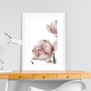 Ver imagem 2 de Quadro Flor Moderna Rosê - 60x48cm:moldura Branca