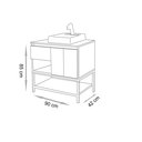 Ver imagem 4 de Balcão Armário para Banheiro Apollo 90 com Pés - Fabribam Gabinetes