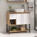 Ver imagem 1 de Balcão Armário para Banheiro Apollo 90 com Pés - Fabribam Gabinetes