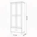 Ver imagem 6 de Guarda Roupa Solteiro 2 Portas 1 Gaveta Madeira Maciça Selena F06 Castanho - Lyam Decor