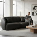 Ver imagem 3 de Sofá Sala Nuvem 210cm Conforto Premium Decorativo Orgânico:Courino Sintético Preto