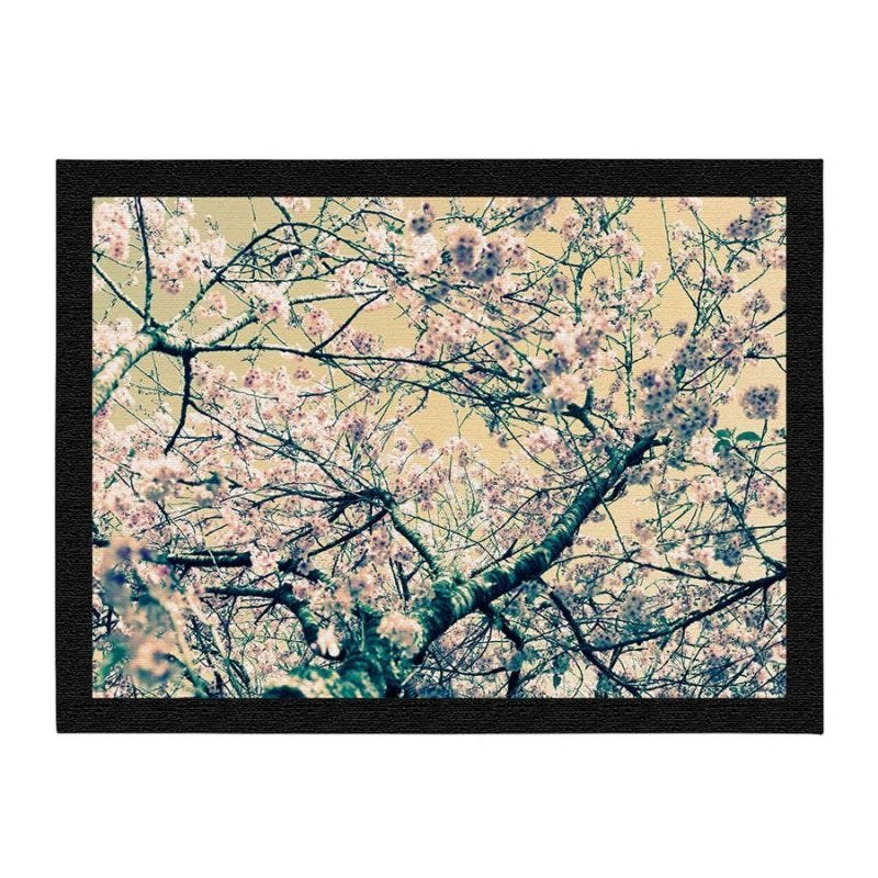 Tapete | Capacho Colours Decorativo, Criativo e Descolado - Cerejeiras | Tamanho 40 x 60cm - 1