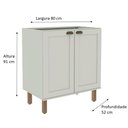 Ver imagem 4 de Balcão de Cozinha Genialflex Iluminata 2 Pt S/ Tampo Hortelã