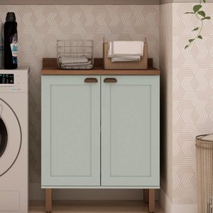 Balcão de Cozinha Genialflex Iluminata 2 Pt S/ Tampo Hortelã