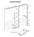 Ver imagem 4 de Guarda Roupa Casal 6 Portas New Guarapari - Jequitiba