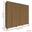 Ver imagem 3 de Guarda Roupa Casal 6 Portas New Guarapari - Jequitiba
