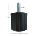 Ver imagem 2 de Manípulo Macho 30mm para Cadeira de Escritório - Preto