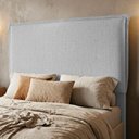 Ver imagem 7 de Cabeceira para Cama Box Queen Size Virella 160cm Moderna com Frame Linho Cinza Claro - Desk Design