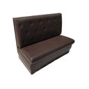 Ver imagem 1 de Sofá Booth 1,00m Estofado D28 para Bares e Restaurantes - Marrom - Cor: Marrom