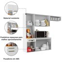 Ver imagem 5 de Armário de Cozinha Completa Suspenso com Balcão 6 Portas 1 Gaveta Luna Aramóveis