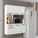 Ver imagem 1 de Armário de Cozinha Completa Suspenso com Balcão 6 Portas 1 Gaveta Luna Aramóveis