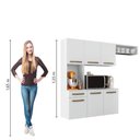 Ver imagem 6 de Armário de Cozinha Completa Suspenso com Balcão 6 Portas 1 Gaveta Luna Aramóveis