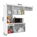 Ver imagem 3 de Armário de Cozinha Completa Suspenso com Balcão 6 Portas 1 Gaveta Luna Aramóveis