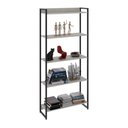 Ver imagem 3 de Estante Dynamica 80x30x187cm c/05 Prateleiras Snow / Est.Preta