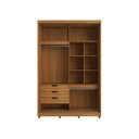 Ver imagem 4 de Guarda Roupa 2 Portas de Correr 235x152 cm Bordeaux Nature c/ Espelho 100% MDF Casamia