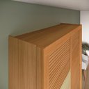 Ver imagem 6 de Guarda Roupa 2 Portas de Correr 235x152 cm Bordeaux Nature c/ Espelho 100% MDF Casamia