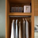 Ver imagem 2 de Guarda Roupa 2 Portas de Correr 235x152 cm Bordeaux Nature c/ Espelho 100% MDF Casamia
