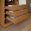 Ver mais imagens de Guarda Roupa 2 Portas de Correr 235x150 cm Bordeaux Nature c/ Espelho 100% MDF Casamia