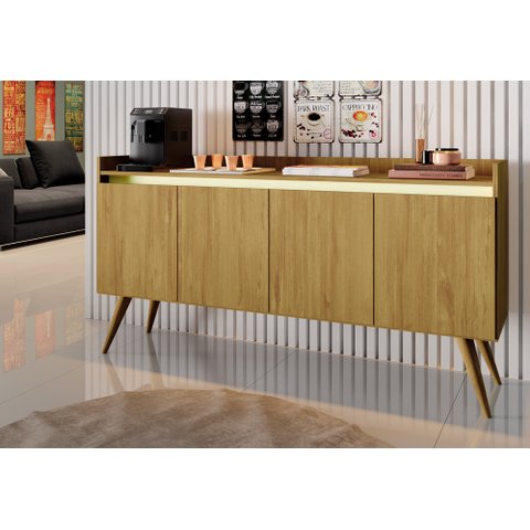 Buffet Gold 4 Portas - Mel / Pérola