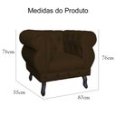 Ver imagem 6 de Poltrona Decorativa Sala Recepção Maya Suede Marrom Lm Decor