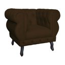 Ver imagem 3 de Poltrona Decorativa Sala Recepção Maya Suede Marrom Lm Decor