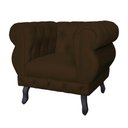 Ver imagem 4 de Poltrona Decorativa Sala Recepção Maya Suede Marrom Lm Decor