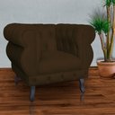 Ver imagem 1 de Poltrona Decorativa Sala Recepção Maya Suede Marrom Lm Decor