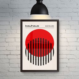 Circulo Vermelho Coleção Bauhaus Quadro Decoração Elegante - 6