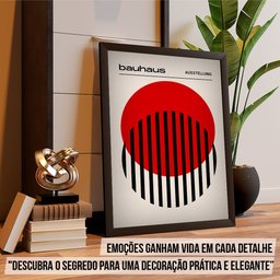 Circulo Vermelho Coleção Bauhaus Quadro Decoração Elegante - 4
