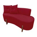 Ver imagem 2 de Namoradeira Sofá Feijão Luna Orgânica Veludo Vermelho