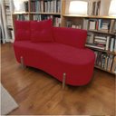 Ver mais imagens de Namoradeira Sofá Feijão Luna Orgânica Veludo Vermelho