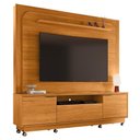 Ver imagem 1 de Estante Home Theater Nilo Cinamomo para Tv até 75” com Rodízios - Madetec